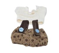 Creative Cotton Doll Clothing Set With Top And Suspenders Doll Outfit For 10cm Plush Dolls Dressingup Accessories Outfit