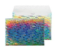 Creative Creative Shine Coloured Envelope C5 229 (W) x 162 (H) mm Adhesive Strip Blue 140 gsm Pack of 10