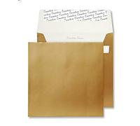 Creative Creative Shine Coloured Envelope Non standard 160 (W) x 160 (H) mm Adhesive Strip Gold 130 gsm Pack of 500