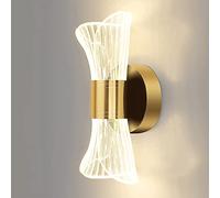 Creative Curly Acrylic Wall Light,Wall Lamps with Silver Wire Light Guide Plate Shade,10W- Wall Sconce, Simple Side Lamp 3 Cor Mode