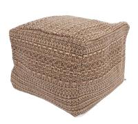 Creative Cushion Cover for Pouffe/Ottoman/Footstool, Cross Grid Pattern, Detachable & Washable Outer Skin, Pressure - resistant, Without Filling, Ideal for Home Use, Creative Cushion Cover, Cross Grid