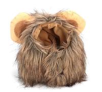 Creative Cute Pet Cat Dog Lion Wig Hat Costume Funny Dress Up Transform Your Pet into a Lion with This Adorable Plush Wig Perfect for Holiday Photography and Cosplay Light Brown