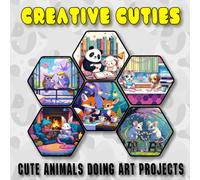 Creative Cuties: A Cute Coloring Book Gift for Teens Featuring Cozy Crafting Animals in Relaxing DIY Scenes, Cute Animals Doing Art Projects. (Craft & ... and Creative Adventures for Teens & Adults)