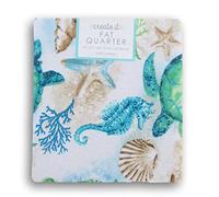 CREATIVE CUTS Fat Quarter 100% Cotton for Sewing Crafts 18 x 21 Inches (Blue Ocean Creatures)