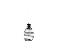 Creative Cylindrical Wire Lantern Pendant Light Black Finish E27 Base Hanging Lamp Metal Material Industrial Chandelier Bedroom Bedside Ceiling Lamp Energy Saving Light Fixture Made in China