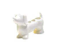 Creative Dachshund Toothbrush Holder, Cute Dachshund-Shaped Toothbrush Holders, Ceramic Bathroom Countertop Accessories, Personalized Decoration, for Bathroom Home(White)
