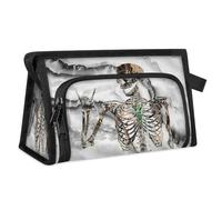 Creative Day of The Dead Travel Makeup Bag for Women Men Kids Girls Boys Dead Marble Multipurpose Wash Pouch Bag Toiletry Cosmetic Toiletries Shower Bag Organizer