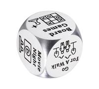 Creative Decision Dice - 0.63 in Titanium Steel Choice Game, Travel Baking Reading Pet Icon Tool, Fun Random Selector | Innovative Desktop Entertainment Gadget for Home Office Party Family Game Night