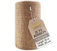 Creative Deco 20cm x 10m Natural Hessian Roll Ribbon Jute Ribbon
