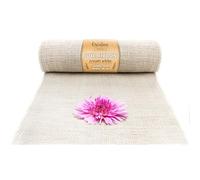 Creative Deco 30cm x 10m White Hessian Roll Ribbon Jute Ribbon | White Material Fabric | Decorative Boho Table Runner | Wedding Party Decoration | Ribbons for Gift Wrapping, DIY, Art & Craft