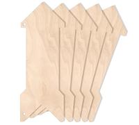 Creative Deco 5 x Wooden Pendant Bow-Arrow Dart Sign | 30 x 11 cm