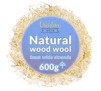 Creative Deco 600g Wood Wool Firelighters Fire Starter | Natural Shredded Lumpwood | Organic Filling Packaging Material for Gift Box Basket Hamper | Eco Ecological Decorative Filler for Storage Box