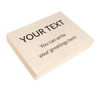 Creative Deco A4 Personalised Wooden Storage Box Flat | 34x25.3x5.3 (+/-1)