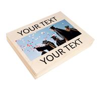 Creative Deco A4 Personalised Wooden Storage Box Flat | 34x25.3x5.3 (+/-1)
