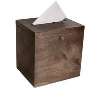 Creative Deco Brown Lockable Wooden Wedding Card Box | 29 x 25 x 30 cm Storage Box with Lid | Wood Keepsake Memory Trinket Chest for Post | for Easter Gift Birthdays Arts & Crafts