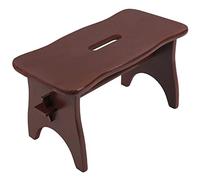 Creative Deco Brown Wooden Small Foot Step Stool Chair Rest