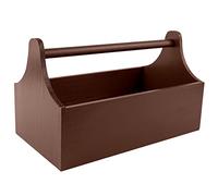Creative Deco Brown Wooden Toolbox Storage Box with Handle