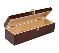 Creative Deco Wooden Wine Box, Wooden Storage Box 35.1x11x10 Brown