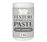 Creative Deco Fine Grain Texture Paste 2 kg | Grey Modelling Paste | for Acrylic Painting | Fine Paste for Art Projects, Acrylic Paint, DIY, 3D Effects, Textures | Easy with Palette Knife