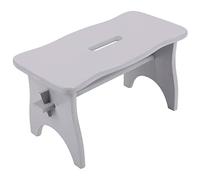 Creative Deco Grey Wooden Small Foot Step Stool Chair Rest