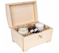 Creative Deco Large Wooden Lockable Jewellery Box | 20x14.5x11.7cm