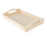 Creative Deco Large Wooden Serving Tray for Breakfast | 30x20x6.3cm