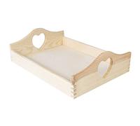 Creative Deco Large Wooden Serving Tray for Breakfast | 35x25x10.5cm