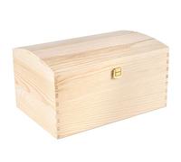 Creative Deco Large Wooden Storage Box Unpainted with Lid