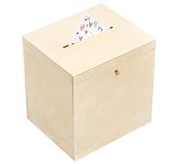 Creative Deco Lockable Wooden Wedding Card Box | 29 x 25 x 30 cm