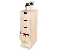 Creative Deco Mini Wooden Chest of Drawers | 15x20.5x47cm | 5 Compartments