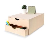 Creative Deco Mini Wooden Chest of Drawers | 33x25x13.5cm | 2 Compartments