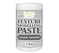 Creative Deco Modelling Paste Thick Coarse Paste | 2 kg | Grey Paste | Texture Paste Acrylic Paint Structural Paste Medium for Art Project, DIY, 3D Effect, Structure, Texture