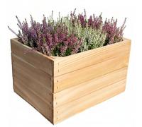 Creative Deco Natural Wooden Crate without Slats | Wooden Box | Sanded | 40 x 30 x 23 cm | Decorative Fruit Crate, Wine Crate, Apple Crate | Ideal as a Wooden Box, Gift Box, Storage Box
