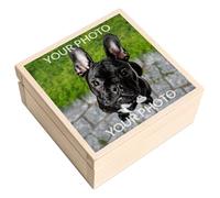 Creative Deco Personalised Any Photo Gifts for Women, Men, Girls or Boys | Unique Custom Gift Box for Him/Her | Small Customised Wooden Storage Box | Perfect as a Keepsake or Decoration
