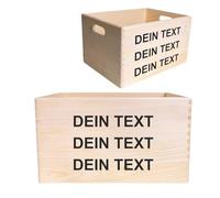 Creative Deco Personalised Any Text Gifts for Women, Men, Girls or Boys | Unique Wish Custom Gift Box | Customised Wooden Storage Box with Hinged Lid | Perfect as a Keepsake or Decoration