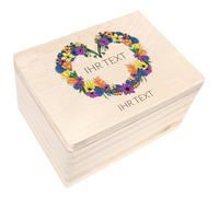 Creative Deco Personalised Any Text Gifts for Women, Men, Girls or Boys | Unique Wish Custom Gift Box | Customised Wooden Storage Box with Hinged Lid | Perfect as a Keepsake or Decoration