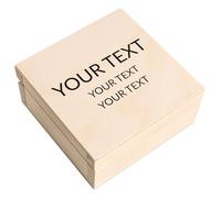 Creative Deco Personalised Any Text Gifts for Women, Men, Girls or Boys | Unique Wish Custom Gift Box | Small Customised Wooden Storage Box with Hinged Lid | Perfect as a Keepsake or Decoration