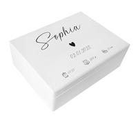 Creative Deco Personalised Baby Memory Box - Heart