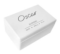 Creative Deco Personalised Baby Memory Box | White Custom Keepsake Boxes | Unique Gift for Newborn Boy or Girl | Customised Wooden Storage Box with Hinged Lid | UV Print