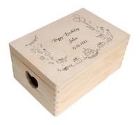 Creative Deco Personalised Birthday Gift | Gifts for Women, Men, Girls or Boys | Unique Wish Text Custom Gift Box | Customised Wooden Storage Box with Hinged Lid | Perfect as a Keepsake or Decoration