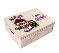 Creative Deco Personalised Birthday Gift | Gifts for Women, Men, Girls or Boys | Unique Wish Text Custom Gift Box | Customised Wooden Storage Box with Hinged Lid | Perfect as a Keepsake or Decoration