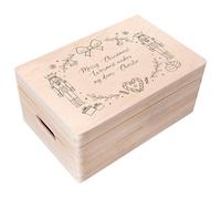 Creative Deco Personalised Gifts Any Text Gift Christmas for Women Men Girls Boys - Nutcracker Frame Basic | Unique Wish Custom Xmas Gift Box | Customised Wooden Storage Box | Empty Christmas Eve Box