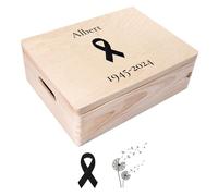 Creative Deco Personalised Memorial Mourning Memory Box Gift | Custom Keepsake Boxes | In Loving Memory of Dad, Mum, Grandad, Grandma, Baby, Child | Name, Date & Text (Verse) Box