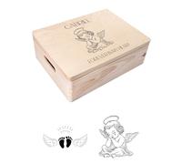 Creative Deco Personalised Memory Baby Loss Box | Custom Keepsake Boxes | Multi-Design | Customised Wooden Storage Box with Hinged Lid