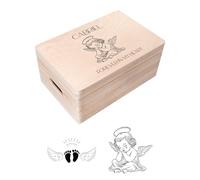 Creative Deco Personalised Memory Baby Loss Box | Custom Keepsake Boxes | Multi-Design | Customised Wooden Storage Box with Hinged Lid