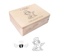 Creative Deco Personalised Memory Baby Loss Box | Custom Keepsake Boxes | Multi-Design | Customised Wooden Storage Box with Hinged Lid