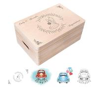 Creative Deco Personalised Weddding Gift | Any Text Gifts for Bride and Groom | Unique Wish Custom Gift Box also for Anniversaries | Customised Wooden Storage Box | Keepsake/Decoration