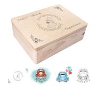 Creative Deco Personalised Wedding Gift | Any Text Gifts for Bride and Groom | Unique Wish Custom Gift Box also for Anniversaries | Customised Wooden Storage Box | Keepsake/Decoration