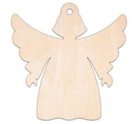 Creative Deco Personalised Wooden Plywood Cutout Shape Christmas Xmas | Angel | Size 10-100 cm | 3mm Thickness | Laser Cut Wall Decoration