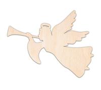 Creative Deco Personalised Wooden Plywood Cutout Shape Christmas Xmas | Angel | Size 10-100 cm | 3mm Thickness | Laser Cut Wall Decoration